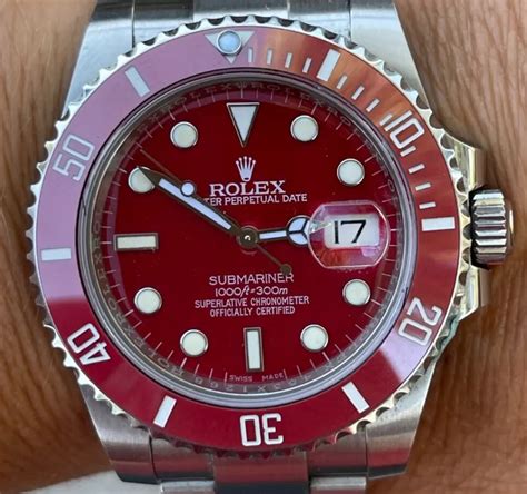 red submariner merah rolex|Rolex Submariner red black bezel.